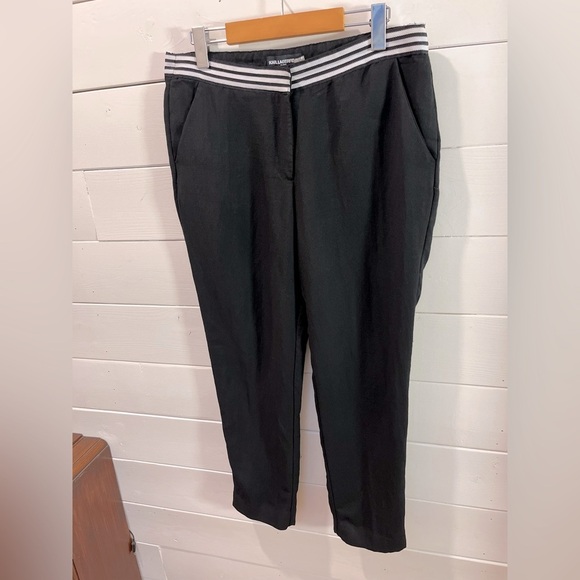 🖤 KARL LAGERFELD PARIS – Black Pants – Size 8 - Picture 8 of 8